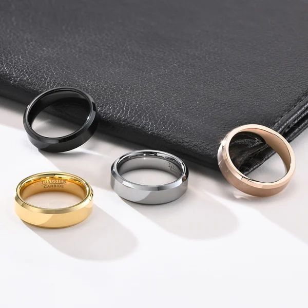 Classical Men Tungsten Rings Shenzhen Factory Wholesale Men's Wedding Tungsten Carbide Ring - Image 2