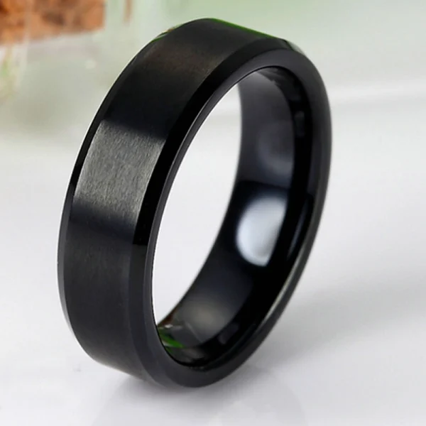 Classical Men Tungsten Rings Shenzhen Factory Wholesale Men's Wedding Tungsten Carbide Ring - Image 3