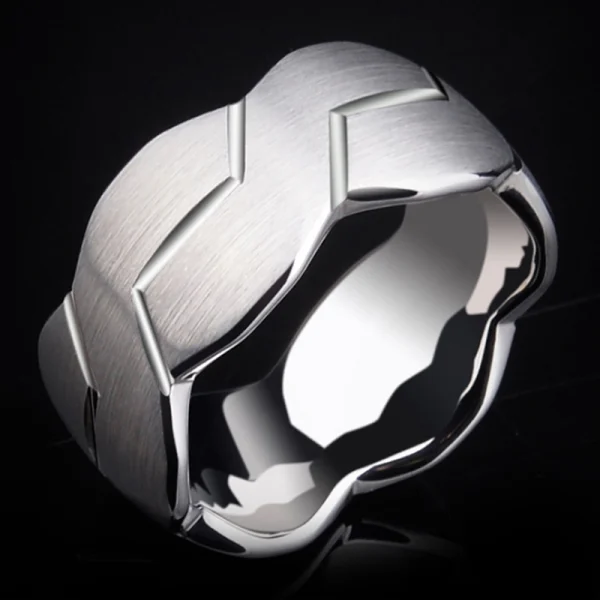 New Design Tungsten Men Ring Abesty Factory Jewelry Sanding Black Tungsten Carbide Rings - Image 2