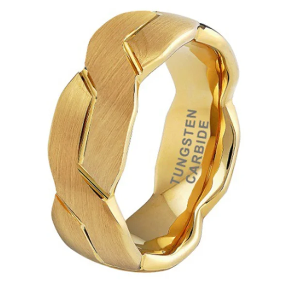 New Design Tungsten Men Ring Abesty Factory Jewelry Sanding Black Tungsten Carbide Rings - Image 3