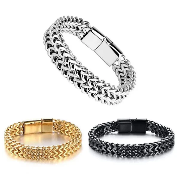 Abesty Jewelry Factory Wholesale Stainless Steel Men Bracelet Black Gold Plated Bangles Party Gift - Image 4