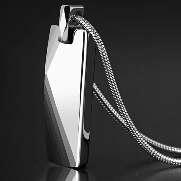 Men Tungsten Carbide Pendant Black Plated Chain Abesty Jewelry Factory Simple Necklace   - Image 2