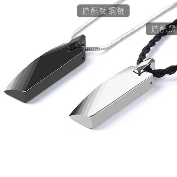 Men Tungsten Carbide Pendant Black Plated Chain Abesty Jewelry Factory Simple Necklace   - Image 3
