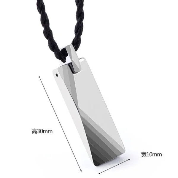 Men Tungsten Carbide Pendant Black Plated Chain Abesty Jewelry Factory Simple Necklace   - Image 4