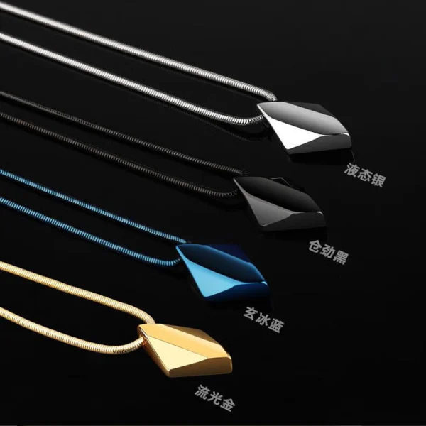 Gold Plated Tungsten Carbide Man Necklace Abesty Jewelry Factory Fashion Men Pendant With Chain - Image 4