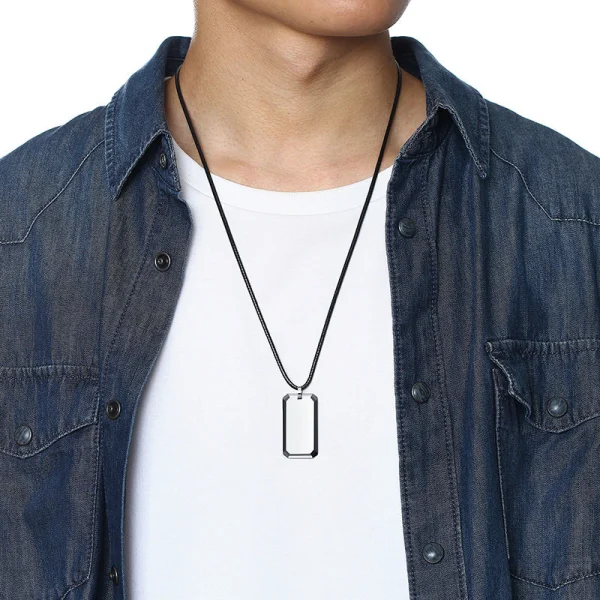 Abesty Jewelry Factory High Polished Man Necklace Classical Tungsten Carbide Men Pendant - Image 2