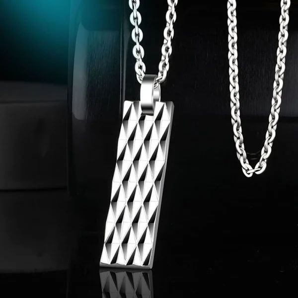 Fashion Men tungsten carbide necklace Abesty Jewelry Factory Hip-hop Simple Man Pendant - Image 2