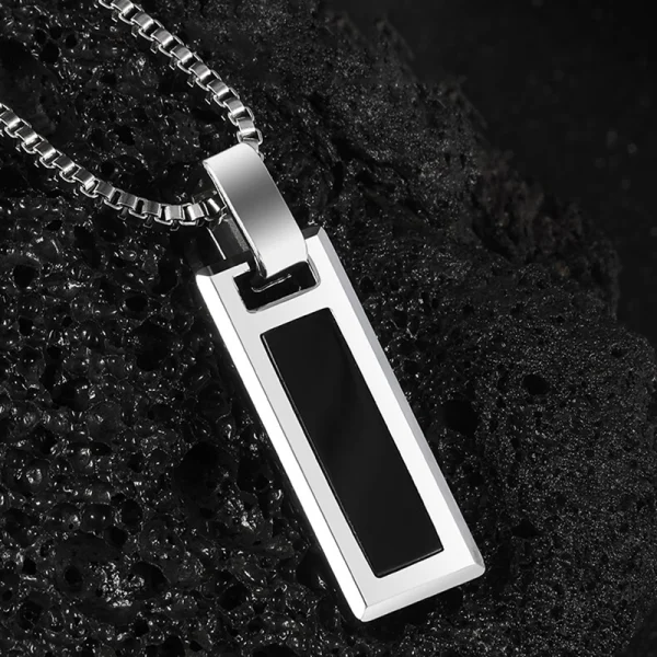 Abesty Jewelry Factory Supply Men Tungsten Carbide Necklace Turquoise Inlaying Man Pedant - Image 2