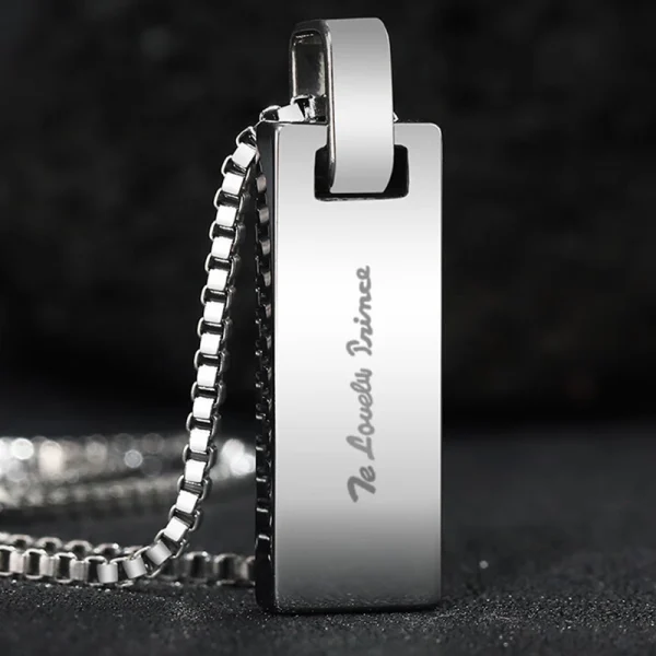 Abesty Jewelry Factory Supply Men Tungsten Carbide Necklace Turquoise Inlaying Man Pedant - Image 3