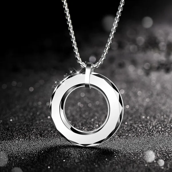 Men Tungsten Carbide Necklace Abesty Fashion Hop-hip Man Pendant Shenzhen Jewelry Supplier