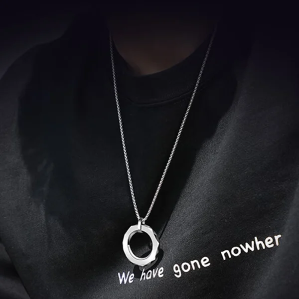 Men Tungsten Carbide Necklace Abesty Fashion Hop-hip Man Pendant Shenzhen Jewelry Supplier - Image 2