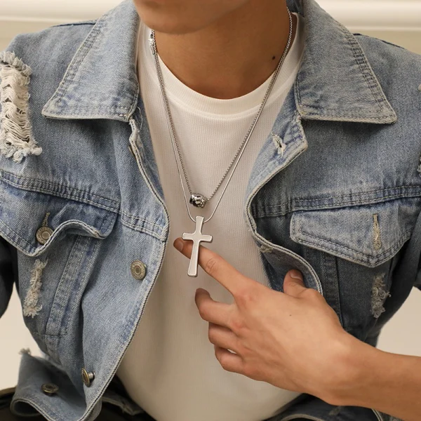 Hop-hip Men Tungsten Carbide Necklace Abesty Factory Crossing Classical Style Man Pendant - Image 3
