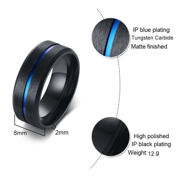 Popular Men Tungsten Ring Abesty Jewelry Factory Manufacturers Tungsten Carbide For Men - Image 3