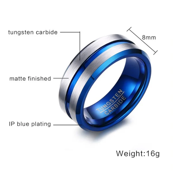 Popular Men Tungsten Ring Abesty Jewelry Factory Manufacturers Tungsten Carbide For Men - Image 4