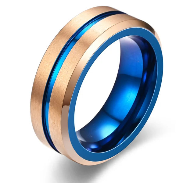 Manufacturers wholesale Jewelry 8mm Tungsten Carbide ring for Men Popular Two Colors Plated Tungsten Rings