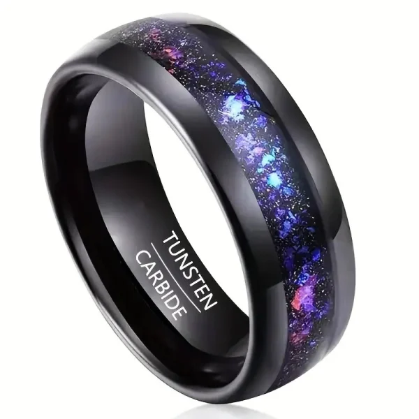 Wholesale Fashion Men's Tungsten Ring Abesty Jewelry Factory Support Small MOQ Tungsten Carbide Rings - Image 3