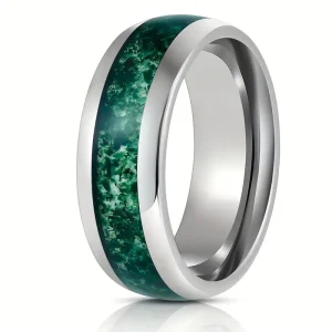 Wholesale Fashion Men's Tungsten Ring Abesty Jewelry Factory Support Small MOQ Tungsten Carbide Rings