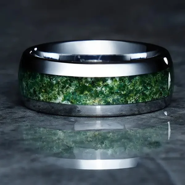 Wholesale Fashion Men's Tungsten Ring Abesty Jewelry Factory Support Small MOQ Tungsten Carbide Rings - Image 2
