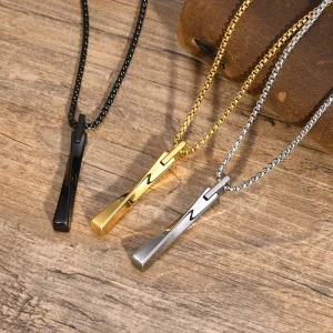 Tungsten Carbide Pendant Gold Necklace Geometric Personality Luxury Abesty Jewelry For Men