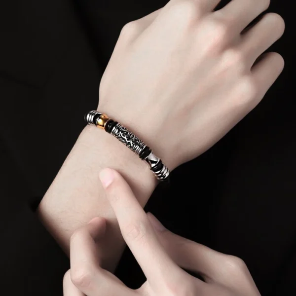 Popular Men Bangles in Europe Abesty Jewelry Men Leather Bracelet Factory Wholesales - Image 2