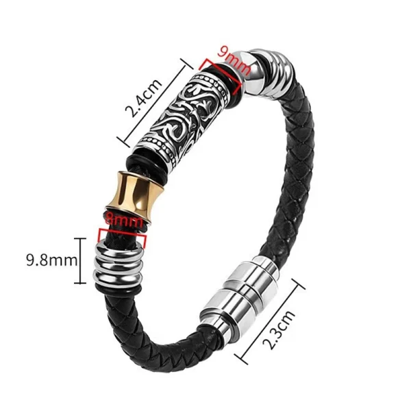 Popular Men Bangles in Europe Abesty Jewelry Men Leather Bracelet Factory Wholesales - Image 4