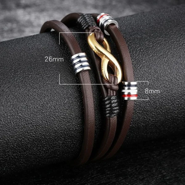Factory Wholesales Men Braided Leather Bracelet Abesty Jewelry Factory Popular Bangles In Europe - Image 3