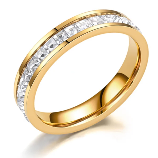 18k Gold Plated Couple Stainless Steel Rings Fashion Wedding Women Rings Shenzhen Manufacturer - Image 3