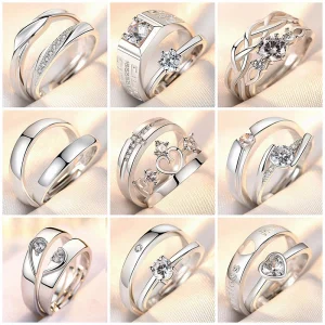 Abesty Factory Wholesale Stainless Steel Women Men Rings Fashion Jewelry Couple Rings