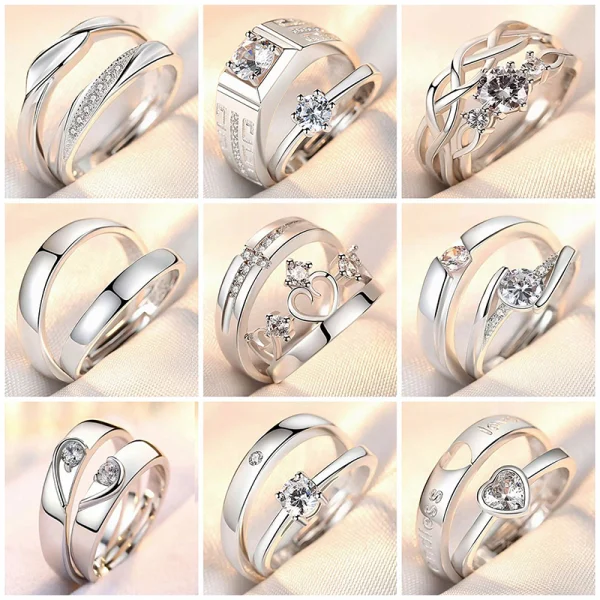 Abesty Factory Wholesale Stainless Steel Women Men Rings Fashion Jewelry Couple Rings