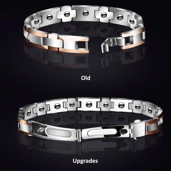 Men Tungsten Carbide Rose Gold Plated Bracelet Shenzhen Jewelry Factory Fashion Magnet Bangles For Men - Image 2