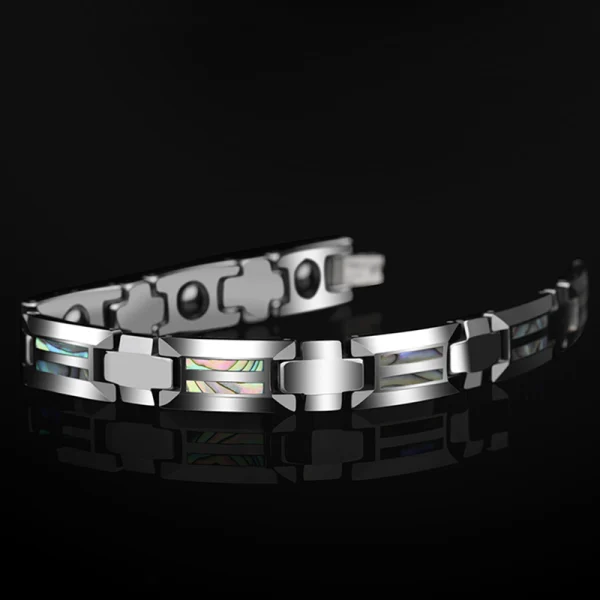 Tungsten Carbide Men Bracelet Fashion Abesty Jewelry Factory Abalone Shell Inlaying Wedding Bangles - Image 2
