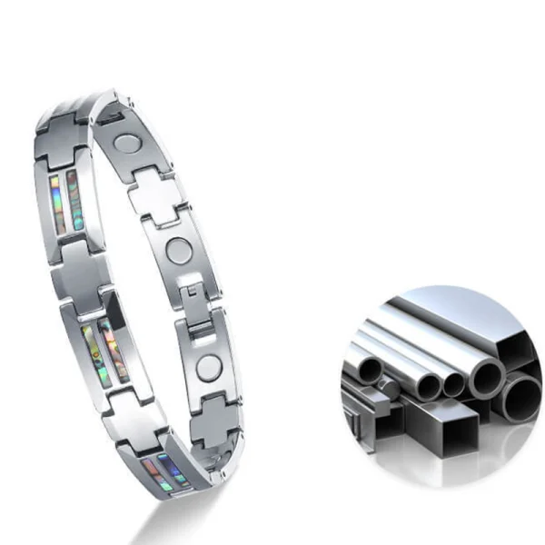 Tungsten Carbide Men Bracelet Fashion Abesty Jewelry Factory Abalone Shell Inlaying Wedding Bangles - Image 3