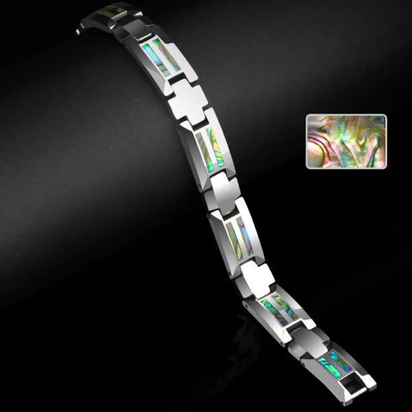 Tungsten Carbide Men Bracelet Fashion Abesty Jewelry Factory Abalone Shell Inlaying Wedding Bangles - Image 4