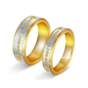 6/8mm Gold Stainless Steel Wedding Rings Abesty Jewelry Factory Women Men Couple Rings