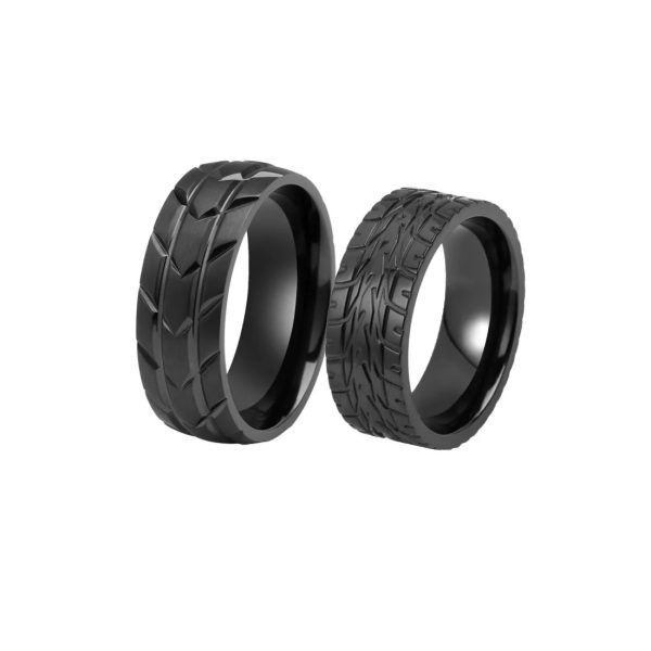 High-Quality Black Zirconium Rings For Men Custom Fashion Bands Factory Wholesale - Image 3