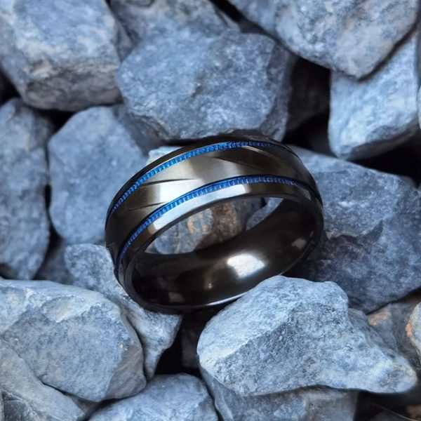 Customizable Black Zirconium Rings for Men OEM and 0DM Jewelry Factory in China - Image 2