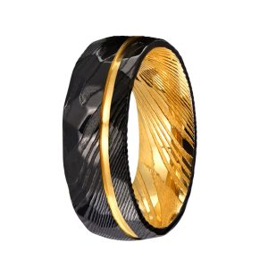 Men’s Damascus Steel Rings Wholesale Custom Ring Jewelry Factory Manufacturer