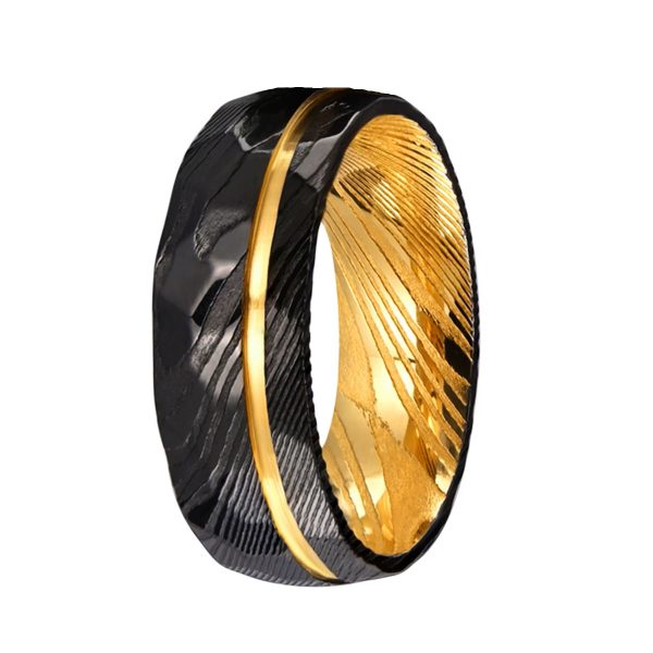 Men’s Damascus Steel Rings Wholesale Custom Ring Jewelry Factory Manufacturer