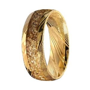 Damascus Steel Men’'s Wedding Band Factory Bulk Damascus Steel Jewelry Supplier