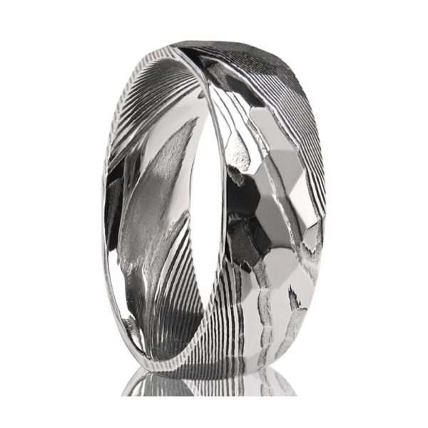 0EM Men’s Damascus Steel Rings Personalized Damascus Steel Bands Wholesale - Image 2