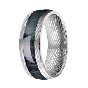 Custom Men Damascus Steel Ring Classical Style Wedding Band Comfort Fit Jewelry