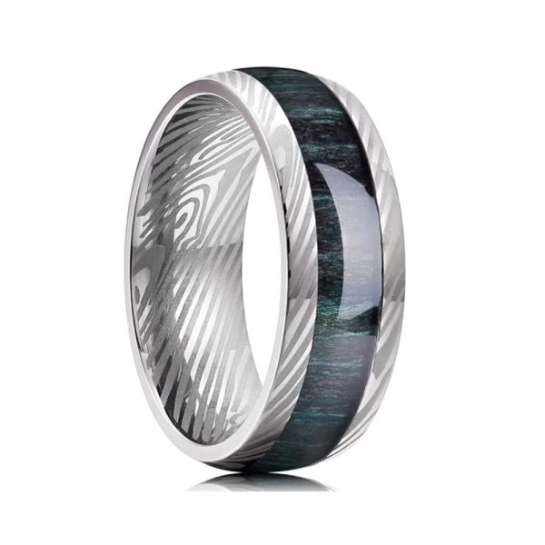 Custom Men Damascus Steel Ring Classical Style Wedding Band Comfort Fit Jewelry - Image 3