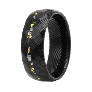 Handmade Damascus Steel Ring Men Wedding Band Custom Engraved Unique Jewelry