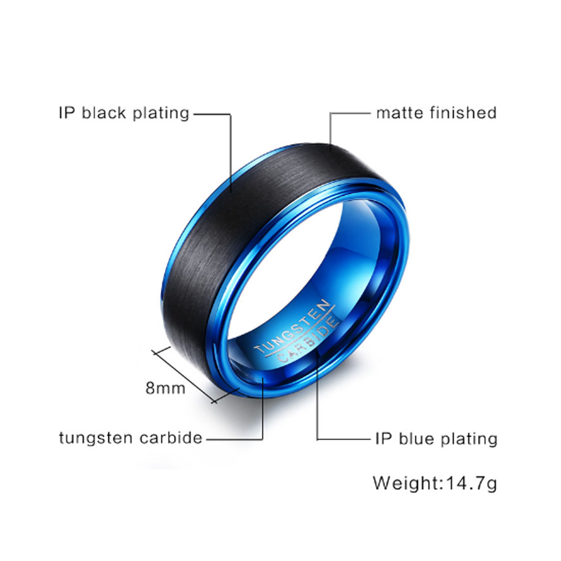 Men’s Tungsten Ring manufacturer Bulk Tungsten Carbide Jewelry Supplier - Image 4